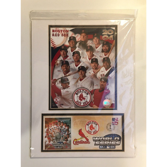 2004 Red Sox World Series Matted Photograph w/stamp USPS - Sealed - US Seller - Picture 1 of 4